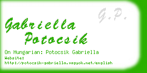gabriella potocsik business card